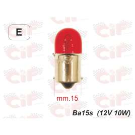 Lampadina Ba 15s (12v-10w) - Luce Stop (Colore Rosso)