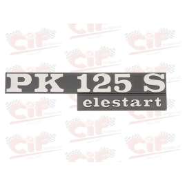 TARGHETTA PK 125 S ELESTART PER COFANO LATERALE VESPA RIF. PIAGGIO 198185
