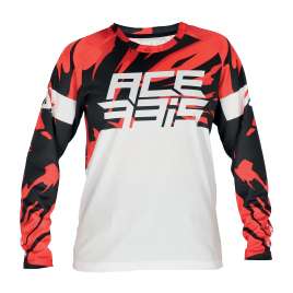 ACERBIS MAGLIA MX MOTO CROSS OFFROAD J-KID BAMBINO FOUR Bianco/Rosso 0025044.239