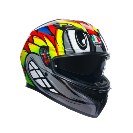 Casco Moto Integrale AGV K3 E2206 Birdy 2.0 Grey/Yellow/Red