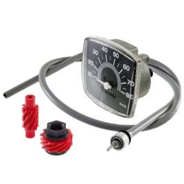 KIT COMPLETO CONTACHILOMETRI CONTAKM + CAVO E INGRANAGGI PER VESPA 50 SPECIAL