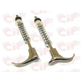 COPPIA GANCI RITEGNO COFANI CON GOMMINO E BOCCOLA VESPA PX PE 1^ SERIE RALLY 180 200