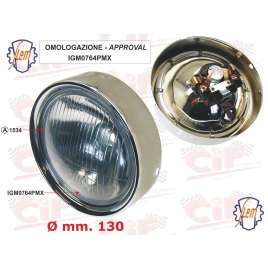 Fanale Anteriore Faro Siem Vespa Gtr - Ts 125 - Sprint Veloce 150 - Rally 180-200 Con Portalampada