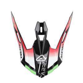 ACERBIS VISIERA STEEL CARBON 22-06 VERDE/ROSSO 0025078.379
