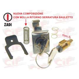 KIT SERRATURA BLOCCASTERZO+BAULETTO SERRATURA VESPA 50 S - ELESTART 125 ET3 PX PE