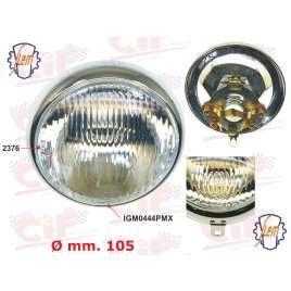 Fanale Anteriore Faro Siem Completo Di Portalampada-Ø Mm.105 Vespa 150 (Vl2t 1955-1956)