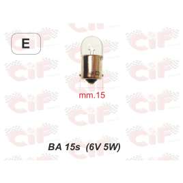 Lampadina Ba 15s (6v 5w) Luce Posizione Anteriore / Posteriore
