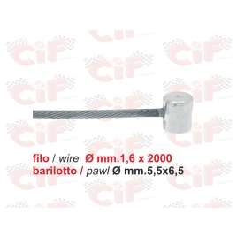 CAVO INTERNO CAMBIO (FILO Ø 1,6x2,00)(BARILOTTO 5,5x6,5)