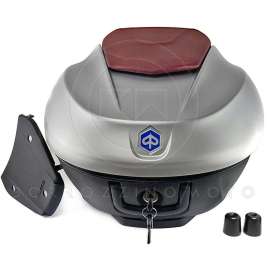 BAULETTO 36 LT ORIGINALE PIAGGIO BEVERLY 125/300/350 ie ARGENTO COMETA 760/B