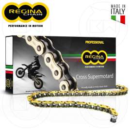 CATENA REGINA 135RX3 RACING PASSO 520 120 MAGLIE ORO MOTO CROSS SUPERMOTARD