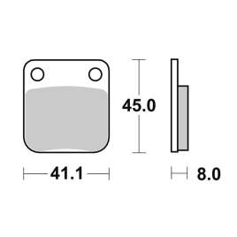SBS 100HM CERAMIC PASTIGLIE FRENO ANTERIORE