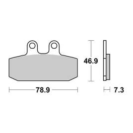SBS 108HM CERAMIC PASTIGLIE FRENO POSTERIORE