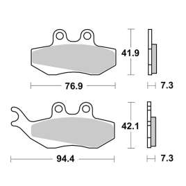 SBS 120HM CERAMIC PASTIGLIE FRENO ANTERIORE