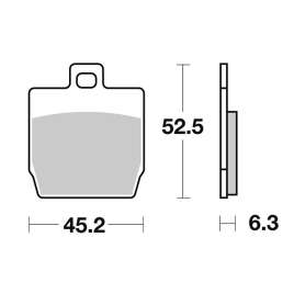 SBS 145HM CERAMIC PASTIGLIE FRENO POSTERIORE