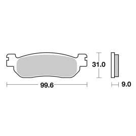 SBS 155HM CERAMIC PASTIGLIE FRENO POSTERIORE