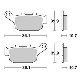 SBS 161HM CERAMIC PASTIGLIE FRENO POSTERIORE