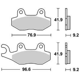 SBS 163HM CERAMIC PASTIGLIE FRENO POSTERIORE