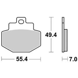 SBS 166HM CERAMIC PASTIGLIE FRENO POSTERIORE