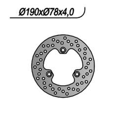DISCO FRENO POSTERIORE NG 1019 SUZUKI LT R QUADRACER 450 2006-2010