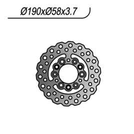 DISCO FRENO ANTERIORE NG 1022X WAVE ADLY PREDATOR 2T 50 1997-2000
