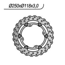 DISCO FRENO ANTERIORE NG 1048X WAVE SUZUKI RMX 4T 450 2010-2014