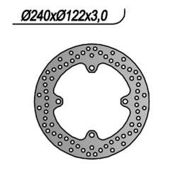 DISCO FRENO POSTERIORE NG 1049 SUZUKI RMX 4T 450 2010-2014