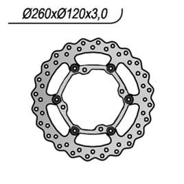 DISCO FRENO ANTERIORE NG 1164X WAVE HUSQVARNA TE E 410 2000-2001