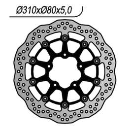 DISCO FRENO ANTERIORE NG 1213X WAVE KAWASAKI ZX10R NINJA 1000 2008-2009