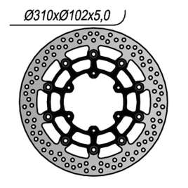 DISCO FRENO ANTERIORE NG 1214 SUZUKI GSX R 600 2008-2010