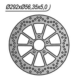 DISCO FRENO POSTERIORE NG 1247 HARLEY DAVIDSON XL/XLH SPORTSTER HUGGER 883 2000-2003