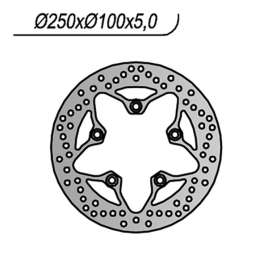 DISCO FRENO POSTERIORE NG 1262 KAWASAKI ZRX S 1200 2001-2007