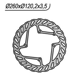 DISCO FRENO ANTERIORE NG 1263X WAVE BETAMOTOR RR EN 250 2005-2007