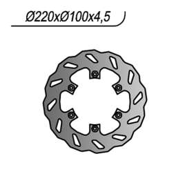 DISCO FRENO POSTERIORE NG 138X WAVE KAWASAKI KX 250 1989-2002