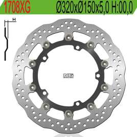 DISCO FRENO ANTERIORE NG 1708XG WAVE TRIUMPH SPEED TRIPLE 1050 2008-2015