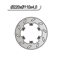 DISCO FRENO POSTERIORE NG 288 APRILIA RX 125 1989-2000