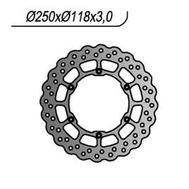 DISCO FRENO ANTERIORE NG 320X WAVE YAMAHA YZ 250 1990-2000
