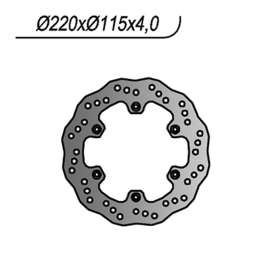 DISCO FRENO POSTERIORE NG 422X WAVE YAMAHA DT R LC 125 1999-2000