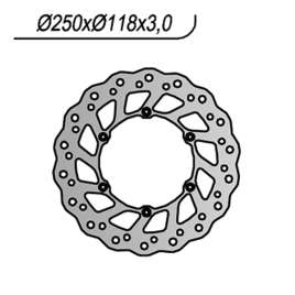 DISCO FRENO ANTERIORE NG 675X WAVE SUZUKI DR R 250 1995-2000