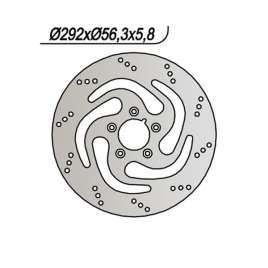DISCO FRENO POSTERIORE NG 738 HARLEY DAVIDSON FXDS DYNA CONVERTIBLE 1450 1999-2000
