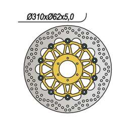 DISCO FRENO ANTERIORE NG 751 HONDA CBR RR FIREBLADE 919 1998-1999