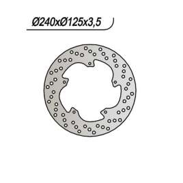DISCO FRENO POSTERIORE NG 864 DERBI GP1 E2 / LOW SEAT E3 125 2005-2006
