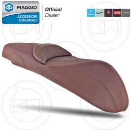 SELLA BIPOSTO MARRONE COMPLETA ORIGINALE PIAGGIO BEVERLY 125 - 300 RST 4T 4V ie 2010->