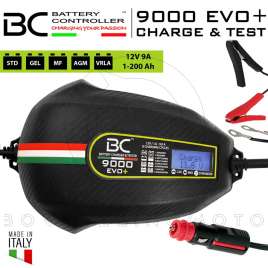 BC 9000 EVO+ CARICA BATTERIA 12V 200AH TESTER LCD AUTOMATICO AUTO MOTO SCOOTER