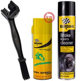 KIT MANUTENZIONE CATENA FRENI MOTO BARDAHL HIGH SPEED CHAIN BRAKE &PARTS CLEANER