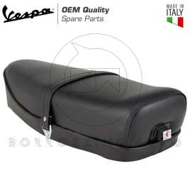 SELLA LUNGA ET3 BIPOSTO NERA CON SERRATURA VESPA 50 SPECIAL - R L N