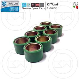 KIT 8 RULLI VARIATORE ORIGINALE PIAGGIO 19g 25x17 mm