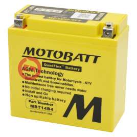 Batteria potenziata MOTOBATT MBT14B4 12V 13AH Sigillata Pronta all’uso Yuasa YT14B-BS