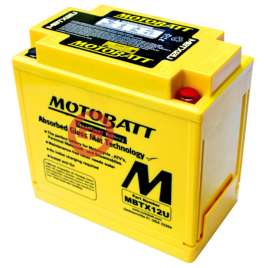 Batteria potenziata MOTOBATT MBTX12U 12V 14AH Sigillata Pronta all’uso Yuasa YTX12-BS / YTX14 / YTX14L