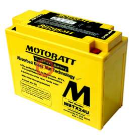 Batteria potenziata MOTOBATT MBTX24U 12V 25AH Sigillata Pronta all’uso Yuasa Y50-N18L-A YTX24HL YTX18/L-BS