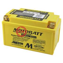 Batteria potenziata MOTOBATT MBTZ10S 12V 8.6AH Sigillata Pronta all’uso Yuasa YTZ10S YTX7A-BS